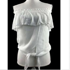 NWOT Express Top XS Off Shoulder Blouse White